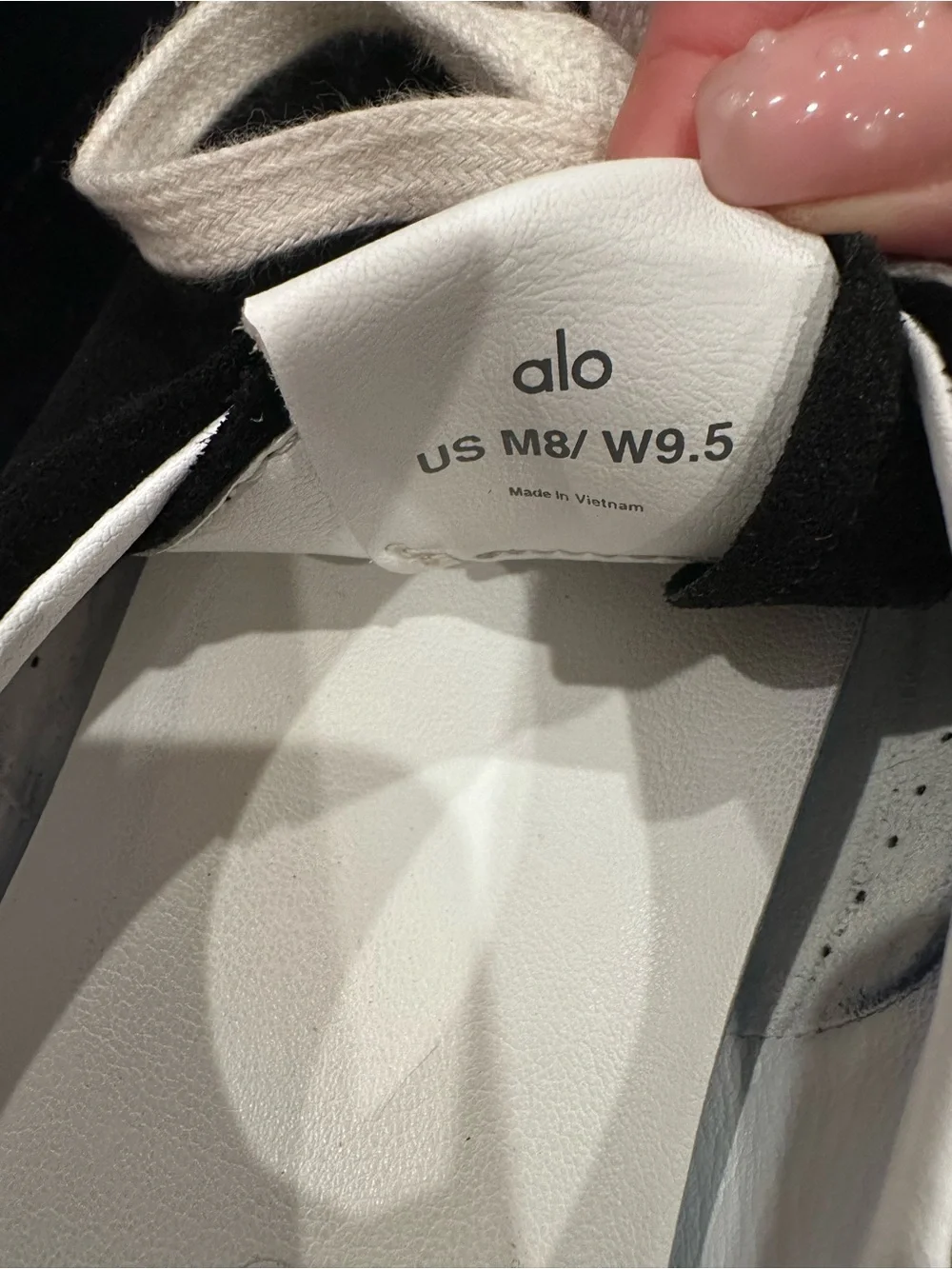 ALO Yoga Black and White Kids Low-Top Sneakers